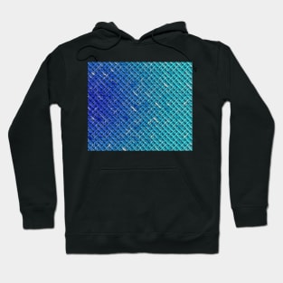 3D abstract blue pattern in the style of lattice characters It's like a braided Hoodie